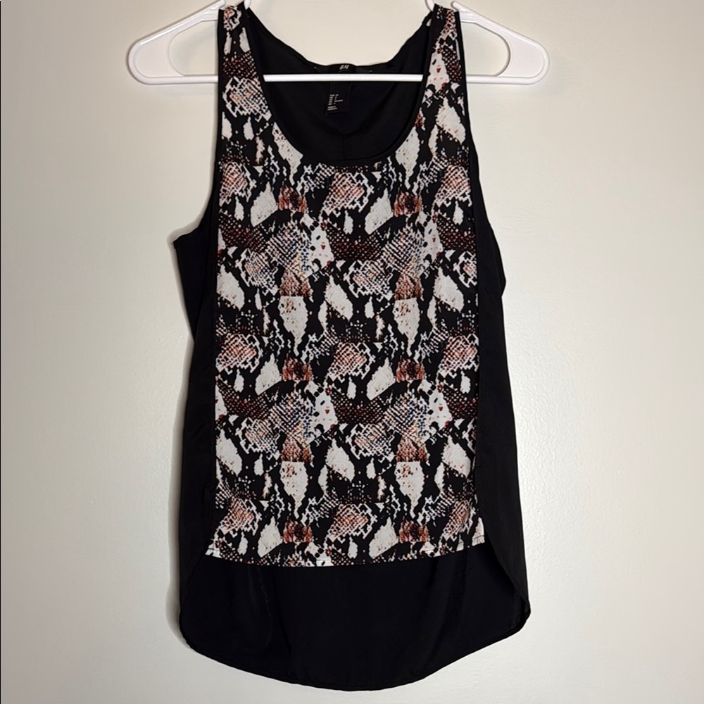 H&M Black‎ Graphic Sleeveless Tank Top